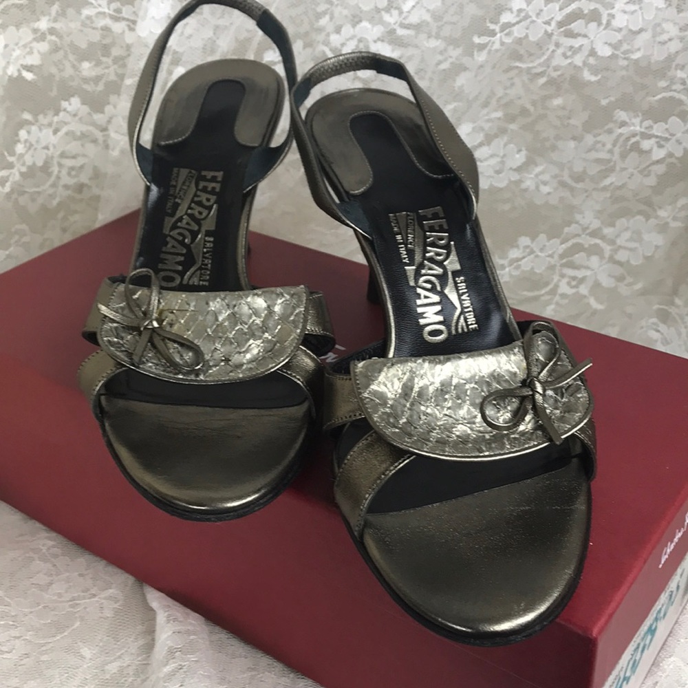 Salvatore Ferragamo Slingback Sandals Size 8 1/2